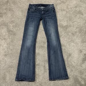 Vigoss The Chelsea Boot Cut Women Jeans Size 26X33 Blue Denim Low Rise